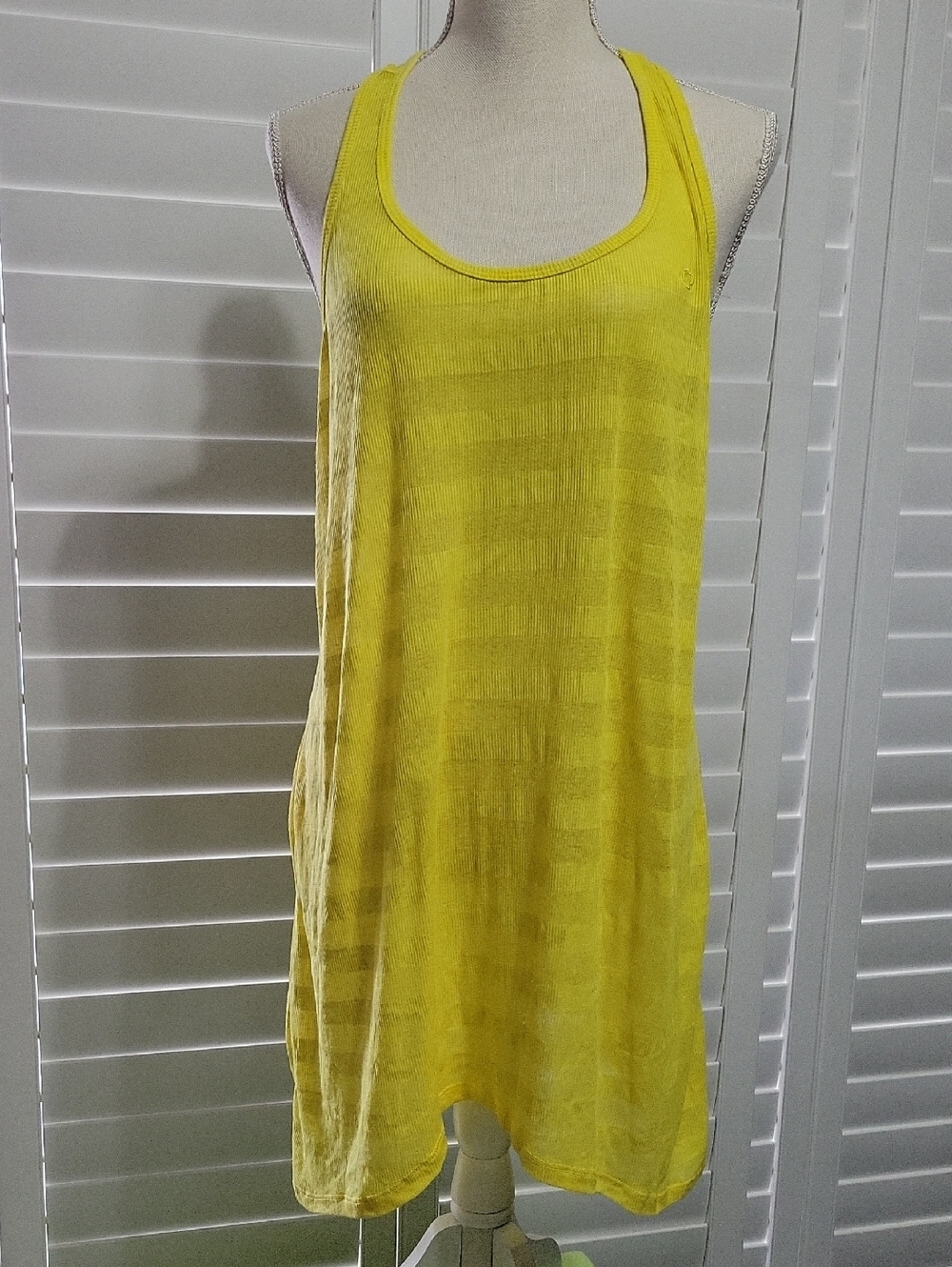 OP Yellow Sheer  Racerback Swim Coverup